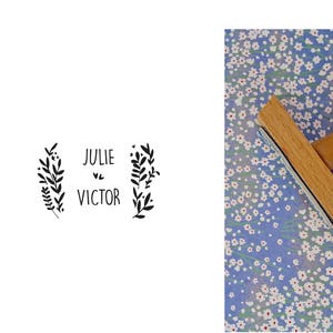 Tampon Julie & Victor, Tampon adresse sur mesure, tampon adresse personnalisé, tampon adresse papeterie mariage, address stamp