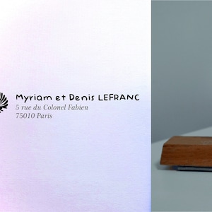 Tampon adresse personnalisable, tampon fabriqué sur-mesure pour personnaliser vos enveloppes, sceller votre signature au dos d'enveloppe A3