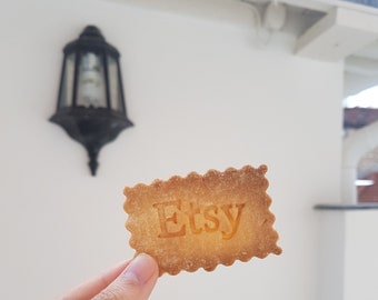 Custom logo biscuit stamp to customize your shortbread or cookies, diy cookies, custom biscuit stamp with your logo