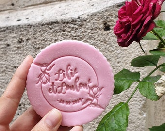 Cookie stamp wedding model Peony tailor to customize shortbreads or cookies, stamp for sugar paste and biscuits