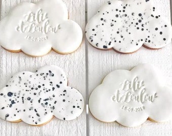 LiLi Wedding Biscuit Stamp - Loulou bespoke to customize shortbread or cookies, DIY custom biscuit, custom biscuit stamp