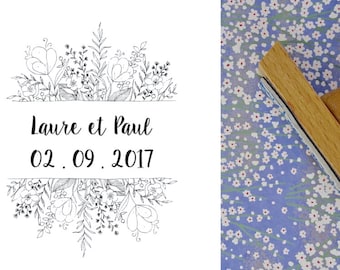 Laure and Paul wedding stamp, customizable wedding logo stamp, custom wedding stamp to decorate your wedding stationery