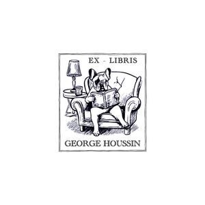 Customizable Ex-Libris Ink Stamp Dreaming Dog, Personalized Stamp, Library Stamp and Unique Personalized Stamp VF5