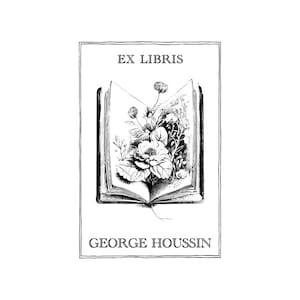 Timbro a inchiostro Ex-Libris personalizzabile Lettore appassionato, timbro personalizzato, timbro biblioteca e timbro unico personalizzato VC6