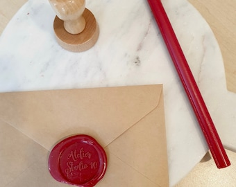 AS customizable wax box, personalized seal to buy your envelopes and packaging, wax seal, ancestral wax seal