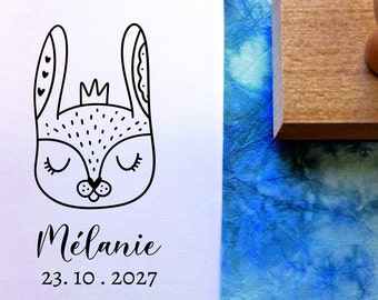Personalized custom birth stamp, first name stamp, stamp to mark your invitations and announcements, baptism stamp #A1