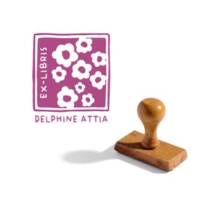 Customizable Ex-Libris Ink Pad, personalized stamp, library stamp and unique personalized stamp VE12