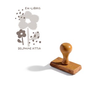 Customizable Ex-Libris Ink Pad, personalized stamp, library stamp and unique personalized stamp VE14