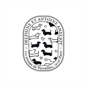 Timbro indirizzo bassotto personalizzabile personalizzabile con fiore, timbro personalizzato, timbro postale e timbro unico personalizzato VQ8
