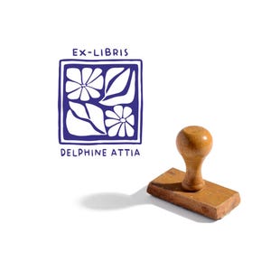Customizable Ex-Libris Ink Pad, personalized stamp, library stamp and unique personalized stamp VE8