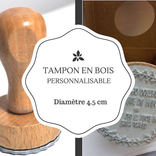 Tampon personnalisé logo, tampon personnalisé texte, tampon sur mesure, tampon bois, tampon adresse personnalisable, Création d'un fichier