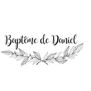 Tampon baptême personnalisé Daniel, tampon baptême sur mesure, tampon prénom personnalisé, tampon personnalisé pour vos cadeaux de baptême,