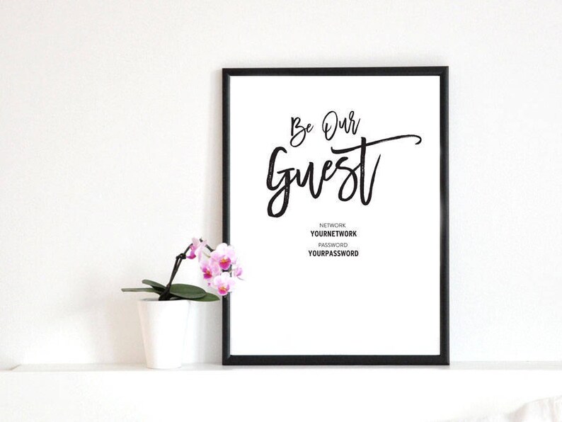 Be Our Guest Wifi Sign Wifi Password Printable Sign Guest Etsy Be Our Guest Wifi Sign Wifi Password Printable Sign Guest Etsy