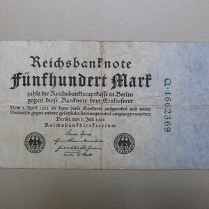 Banconota GERMANIA Germania, 500 marchi, 07-07-1922 - Banconota - Pt. 74b