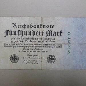 Banknote GERMANY Germany, 500 Mark, 07-07-1922 - Banknote - Pick 74b