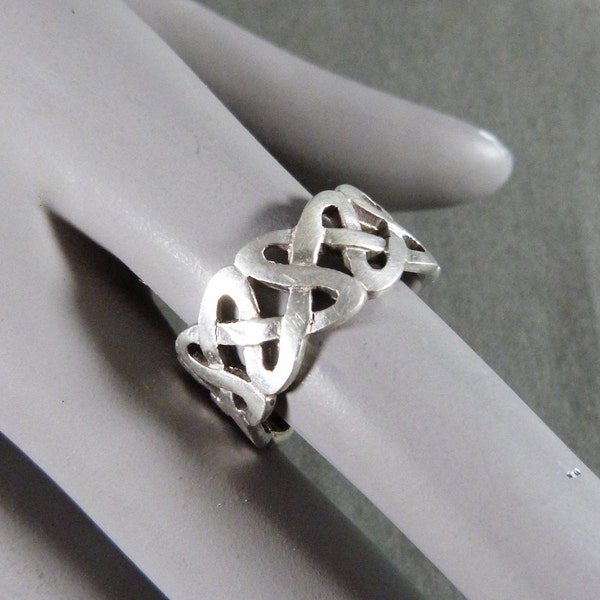 BAGUE Entrelacs Argent poinçon Anneau TAILLE 61