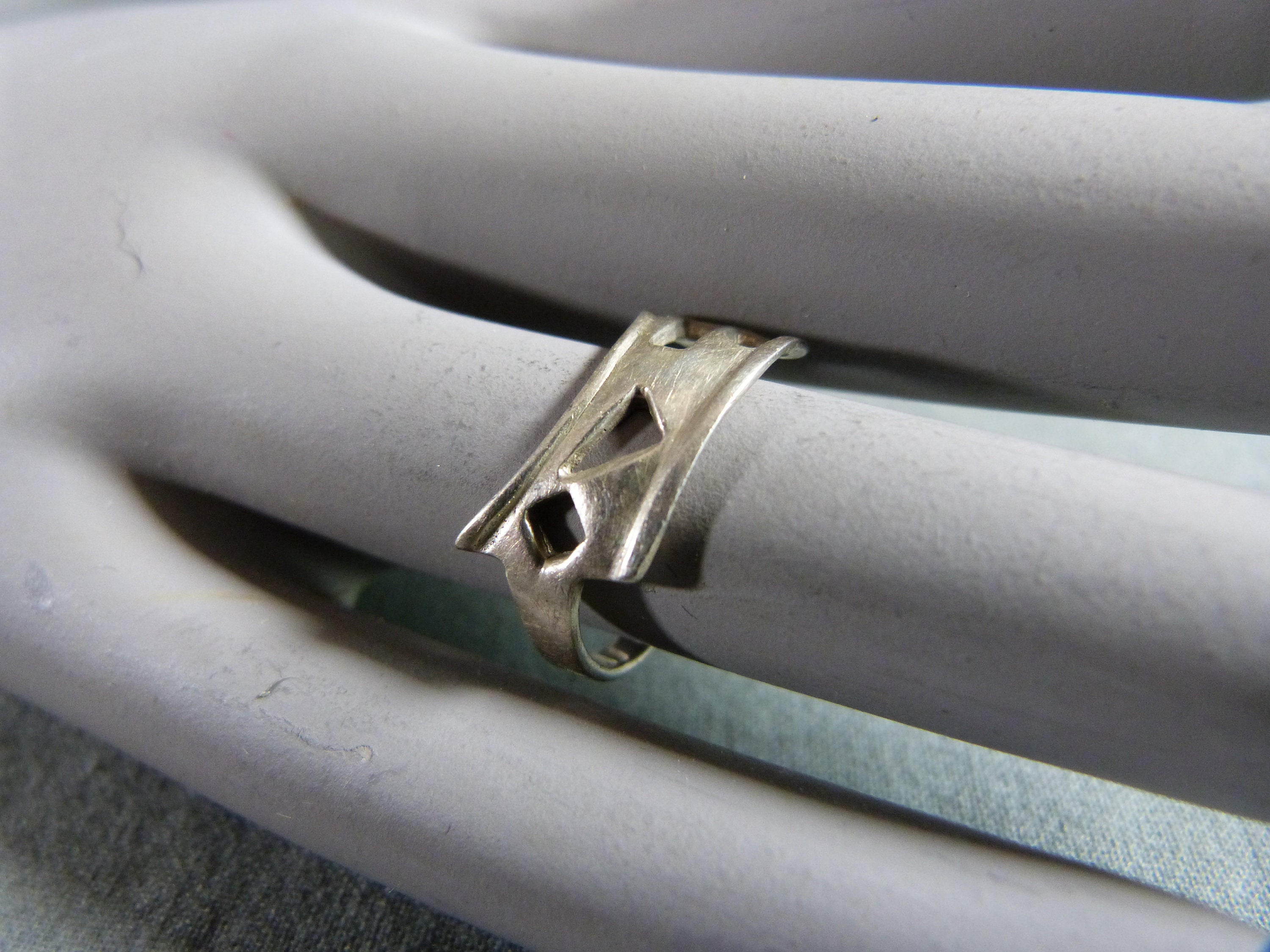 BAGUE Argent massif poincon .925 Anneau TAILLE 53.5 Etsy France