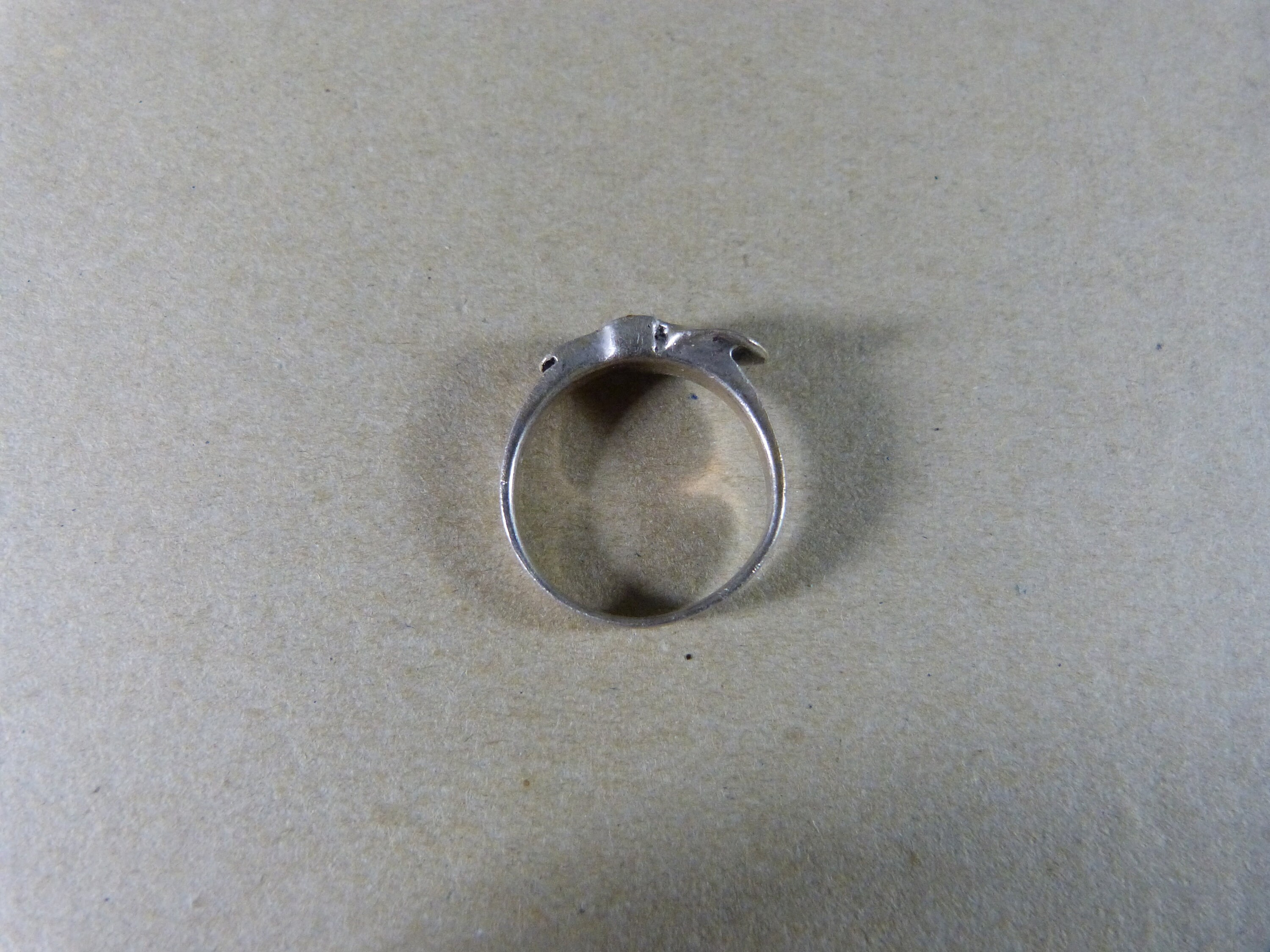 Bague Ancienne En Argent Sterling - Taille 50, Poinçonnée (101-19), Occasion