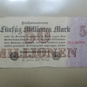 Banconota GERMANIA Germania, 50 Millionen Mark 25-07-1923 - Pick 98 Banconota