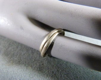 RING Double rings Solid silver .925 Ring SIZE 49