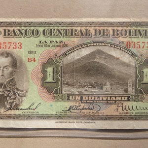 Banknote Bolivien, 1 Boliviano 28.07.1928 – KM#118