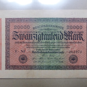 Banconota GERMANIA Germania, 20.000 Marchi 20-02-1923 - Pk 85a Banconota NUOVA FDS
