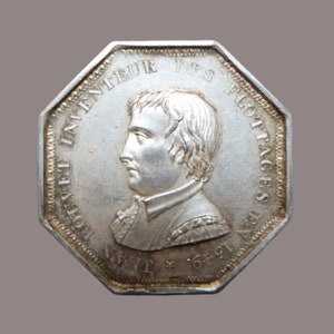 France Token WOOD INDUSTRY Trade in firewood, Silver hand punch