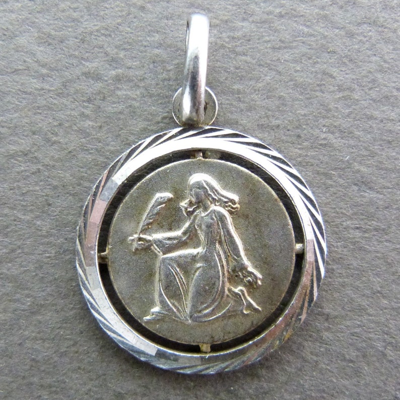 French Vintage Sterling Silver During Astrological Zodiac Sign Virgo
