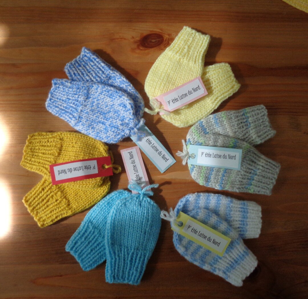 KNITTING PATTERN Mittens for Babies Size 03 Months Etsy