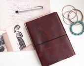 Unique handmade brown A5 notebook Leather Journal refillable leather cover bullet journal travel journal leather diary moleskine