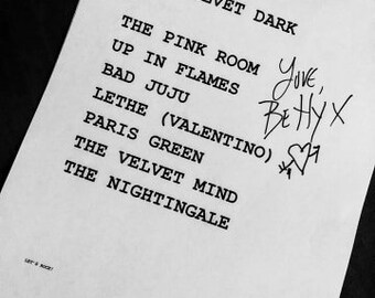 新登場！限定版！サイン入りThe Velvet Darkセットリスト