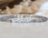 Herkimer Diamond Labradorite Gemstone Bracelet, April Birthstone, Women 39 s Jewelry, Beaded Bracelet, Valentines Gift For Her, Friend, Wife