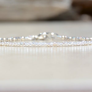 June Birthstone, Freshwater Pearl Bracelet, Bridal Wedding Jewelry, Natural Genuine Pearl, Bridesmaids Birthday Gift for Her