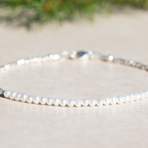 June Birthstone, Freshwater Pearl Bracelet, June Birthstone, Bracelet, Wedding Jewelry, Natural Genuine Pearl, Birthday Gift For Her