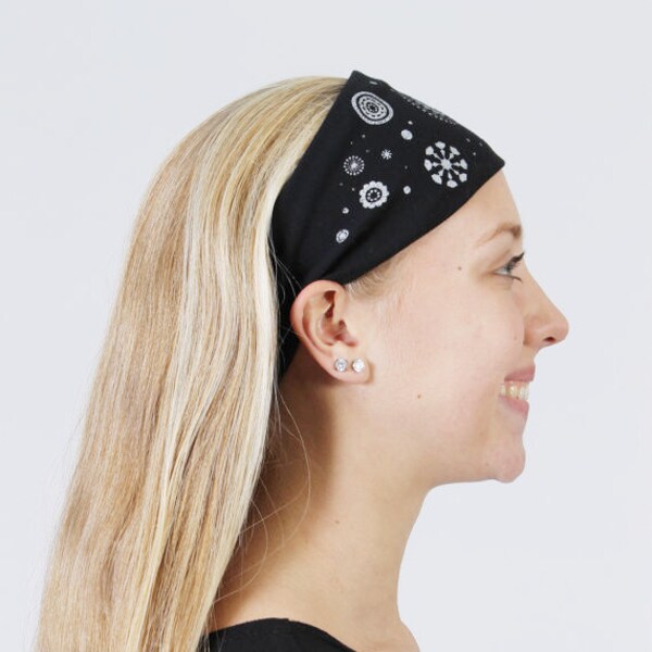 Activewear Headband for Women-Yoga,Fashion,Black Hairband-Stretch Cotton Fitness & Outdoors Hair Accessory - Buy Any 4 ,Get 1 FREE!