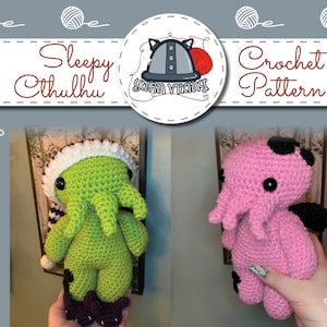 Sleepy Cthulhu Crochet Pattern, Cthulhu Pattern, DnD, Crochet Pattern, Amigurumi Cthulhu, Stuffed Cthulhu, Plush Cthulhu, Plushie Cthulhu