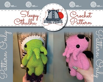 Sleepy Cthulhu Crochet Pattern, Cthulhu Pattern, DnD, Crochet Pattern, Amigurumi Cthulhu, Stuffed Cthulhu, Plush Cthulhu, Plushie Cthulhu
