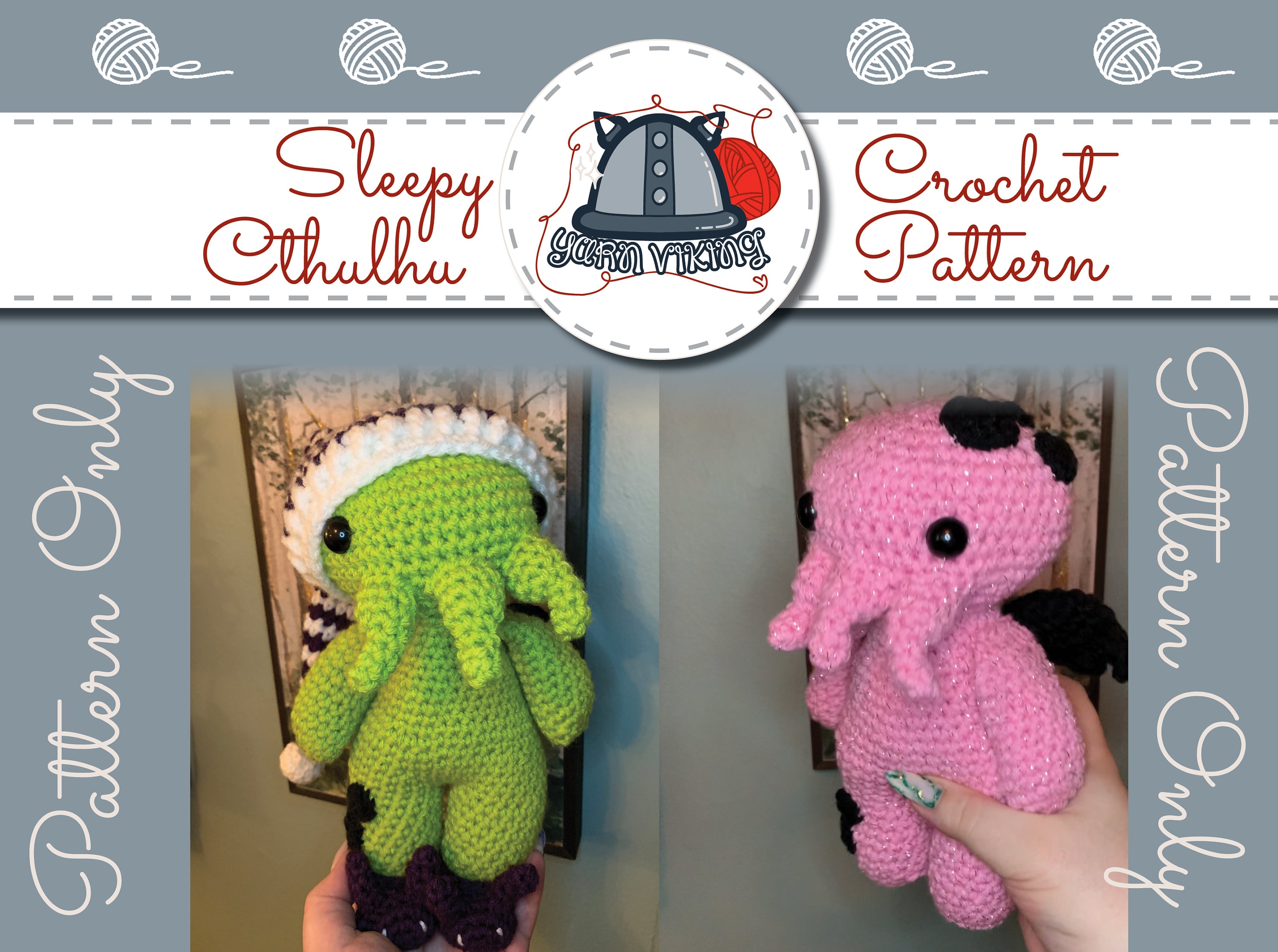 30 DnD Crochet Patterns for Dice Bags, Plushies, and Tabletop Gifts 4 Sleepy Cthulhu Crochet Pattern