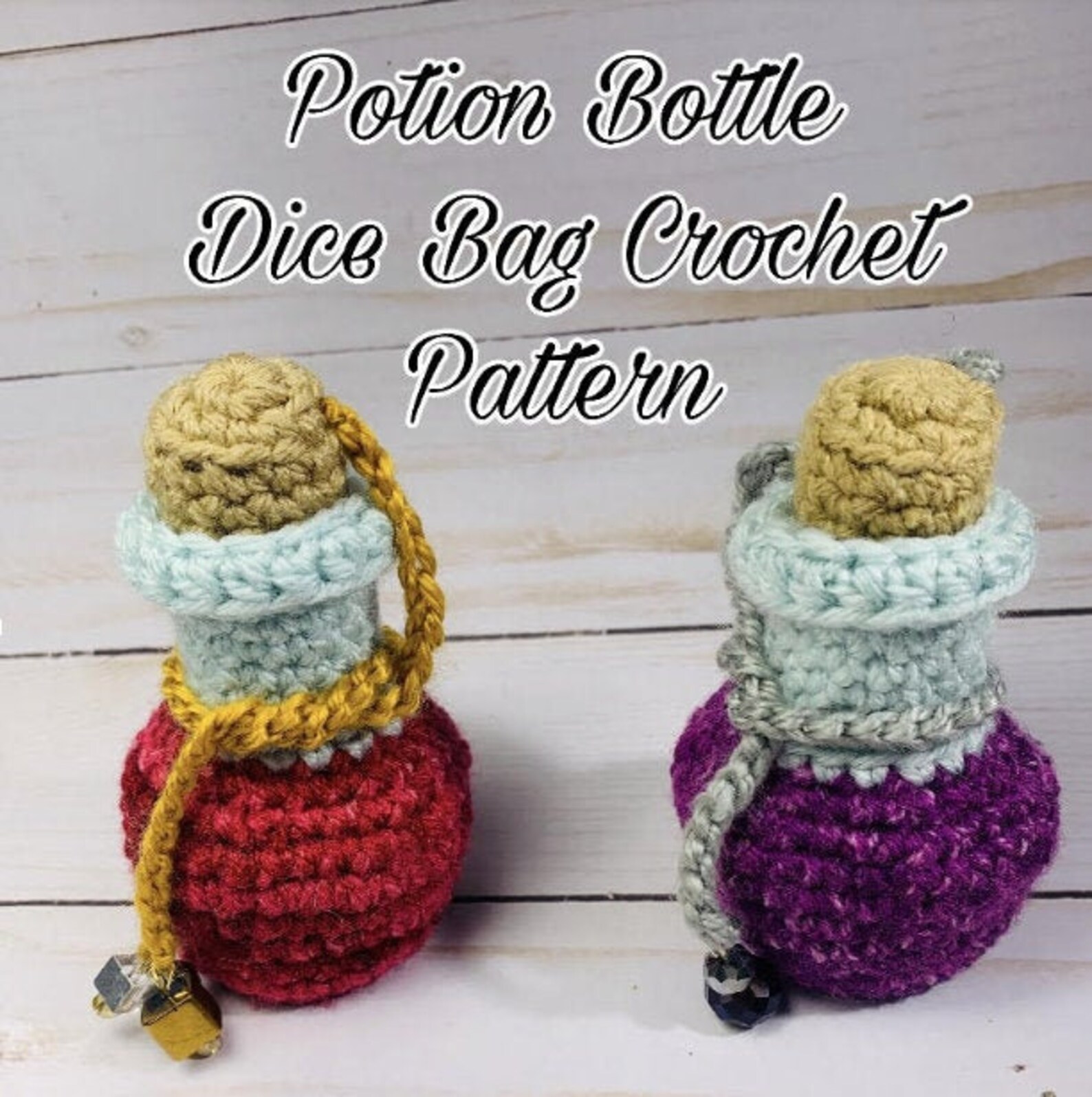 Potion Bottle Dice Bag Crochet Pattern DnD tabletop gaming Etsy