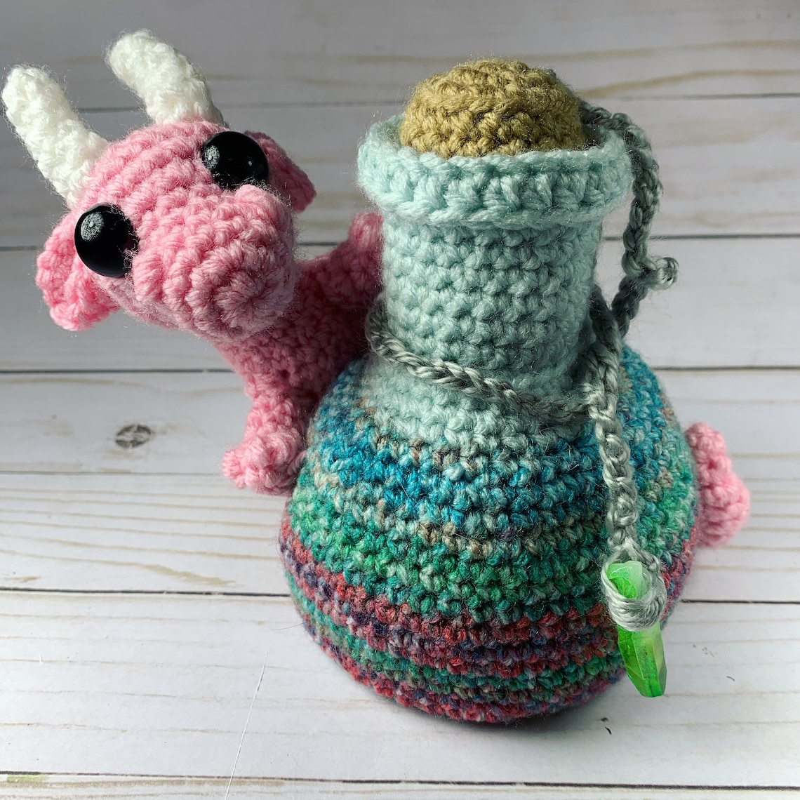 Large Dragon Potion Bottle Dice Bag Crochet Pattern Dnd Etsy