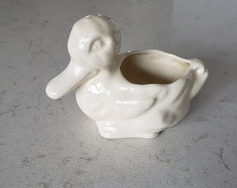 Vintage Ceramic Indoor Duck Planter