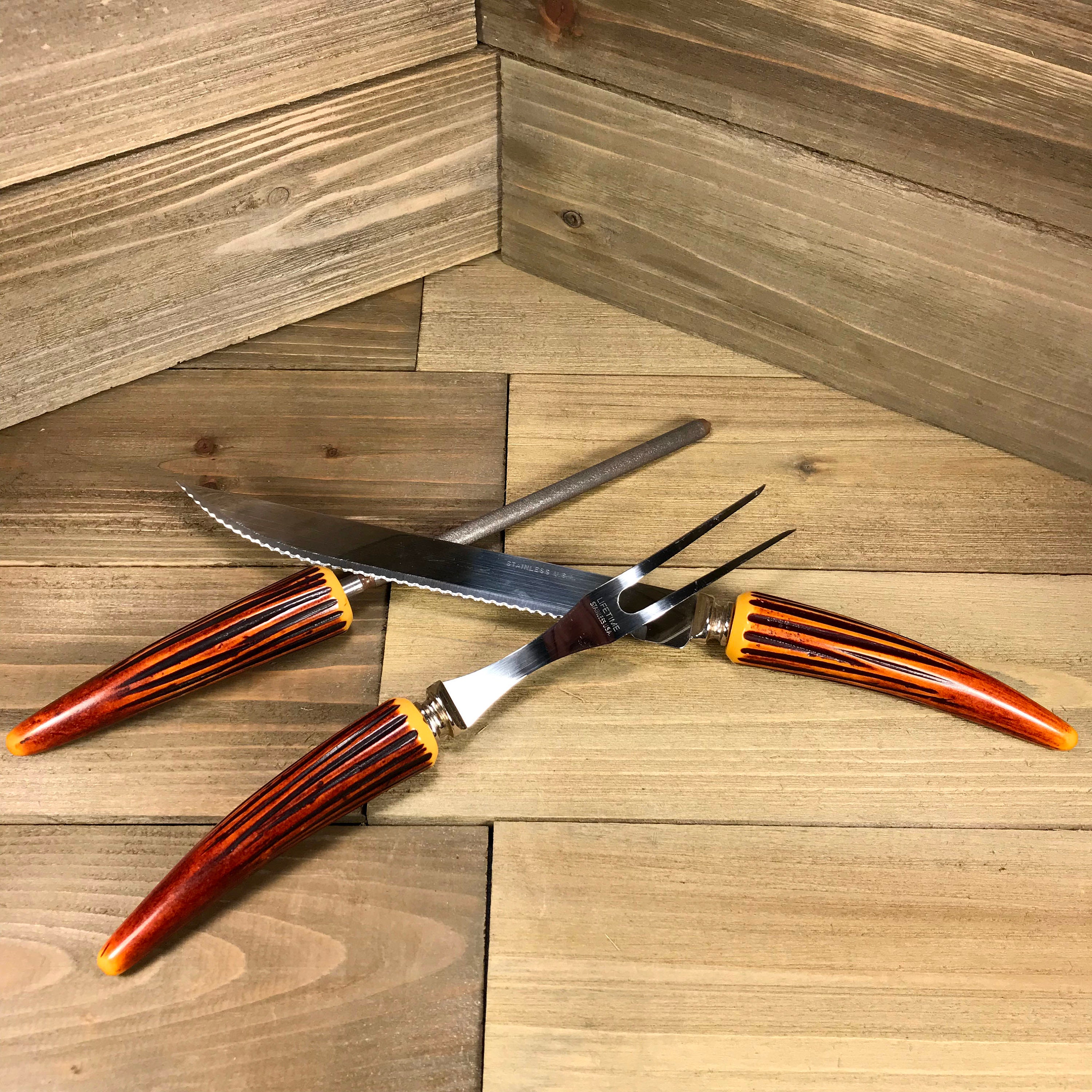 Vintage 1950's Lifetime Sheffield Carving Set 3piece Etsy