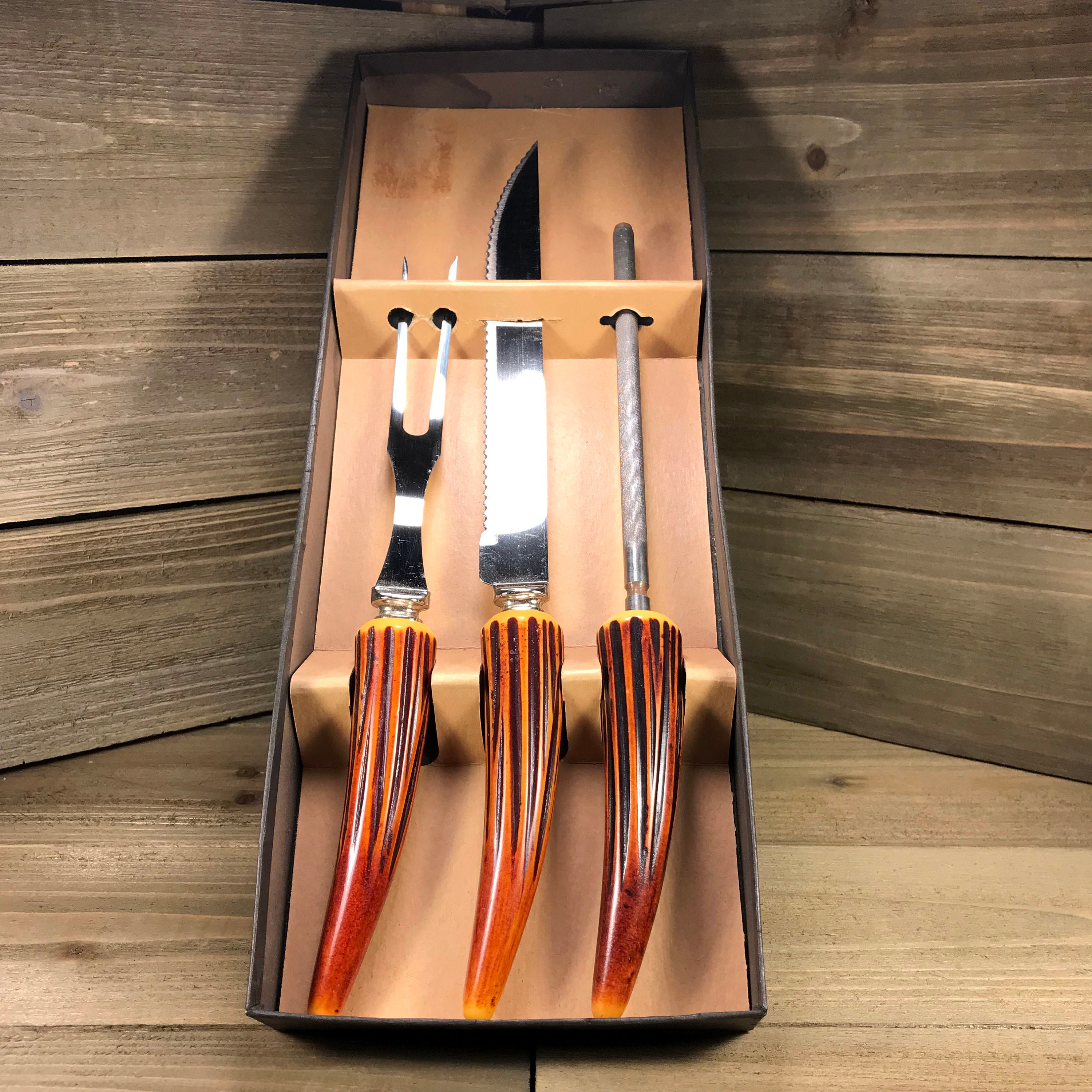 Vintage 1950's Lifetime Sheffield Carving Set 3piece Etsy