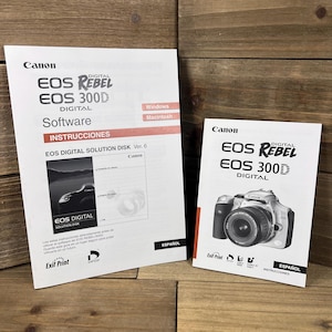 Vintage (2003) Canon Digital EOS Rebel/EOS 300D Software and Instruction Manuals (Spanish only) **FREE Shipping**