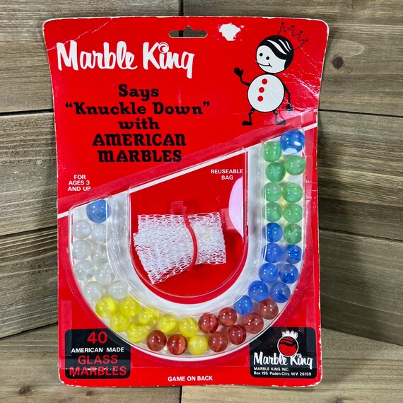 Vintage 1965 Marble King Says knuckle Down With American Marbles  