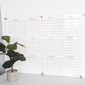 Dry Erase Calendar Wall Decal Peel and Stick Whiteboard VWAQ DRV1 