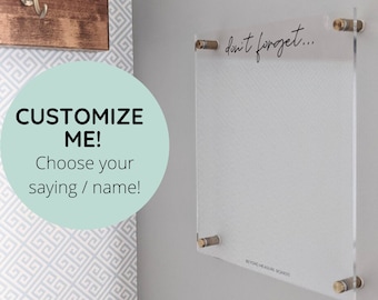 Premium Acrylic Freestyle - Customizable | Reminder | Home Organization | To Do List |