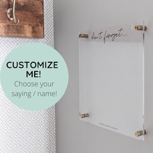 Premium Acrylic Freestyle - Customizable | Reminder | Home Organization | To Do List |