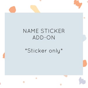 Name Vinyl Sticker Add-on (Kleine Reversible & Große Schultafeln)