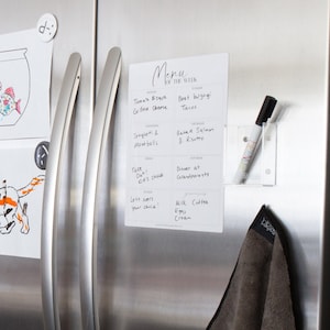 Magnetische menuplanner, droog uitwisbaar bord | Whiteboard-menuplanner | Gezinstracker | Magnetisch menu | Maaltijdplanner droog wissen